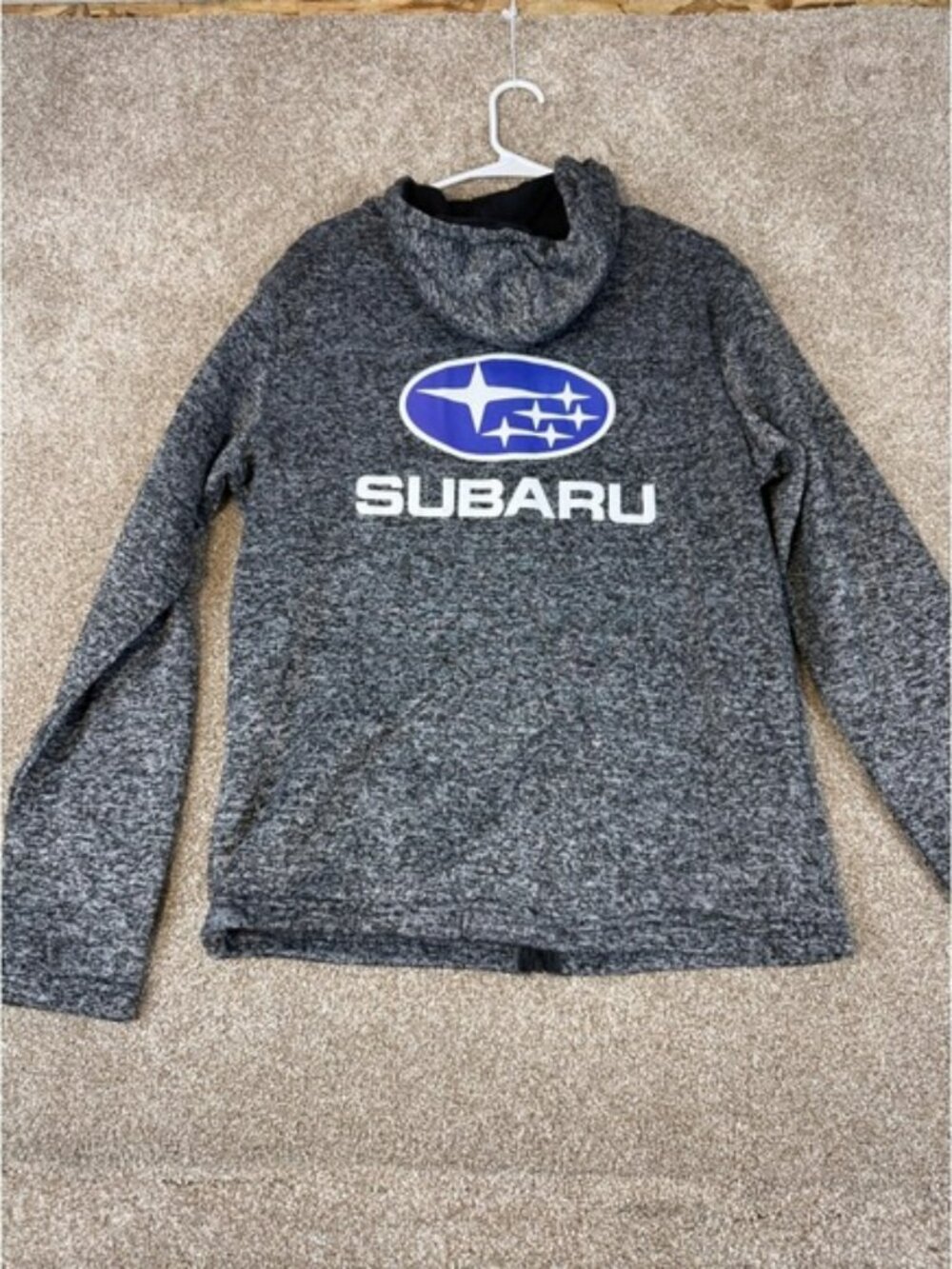 Subaru Mens Full Zip Knit Jacket Grey XL JDM Rally Techwear WRX STI Subie